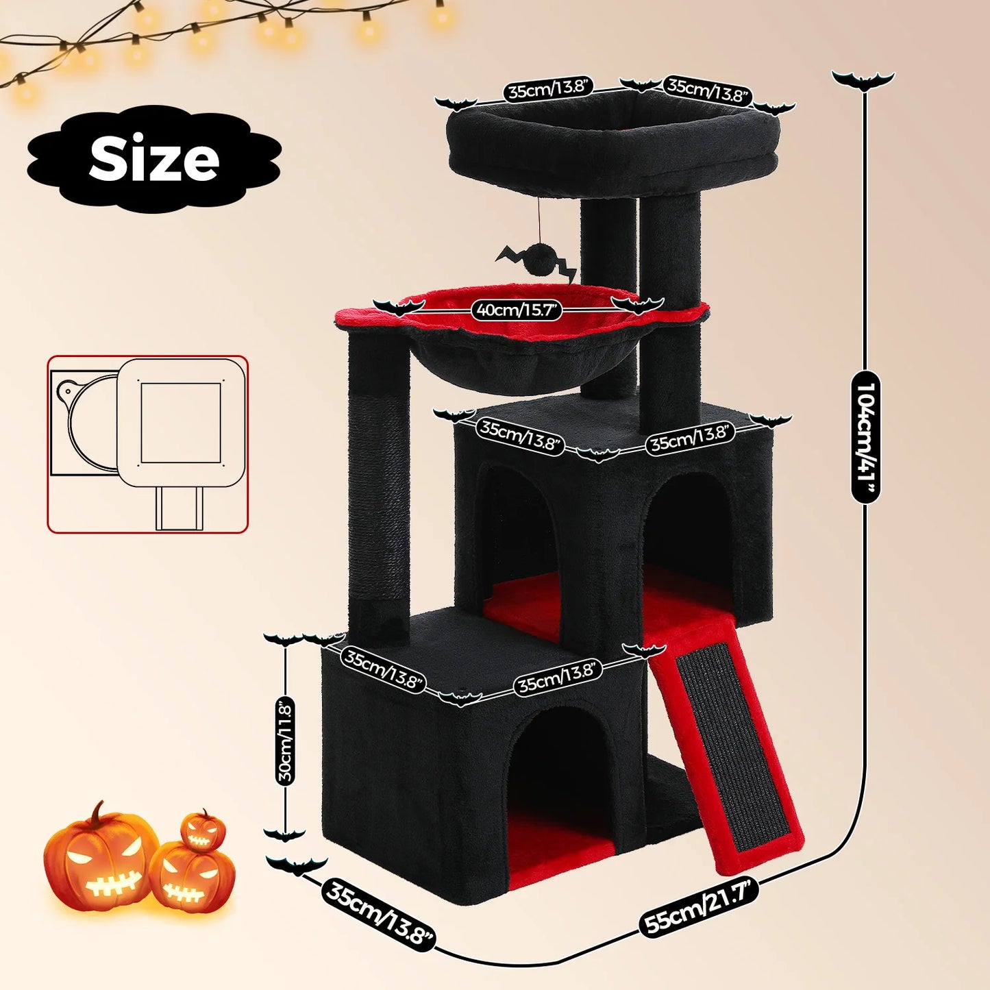 PAWZ Road Cat Tree Multi Level Cat Tower With Condos