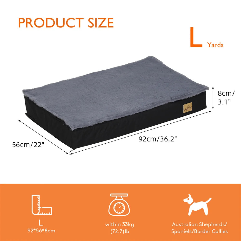 BORWARTCN Orthopaedic Dog Bed Waterproof Cushion Mattress 2 In 1