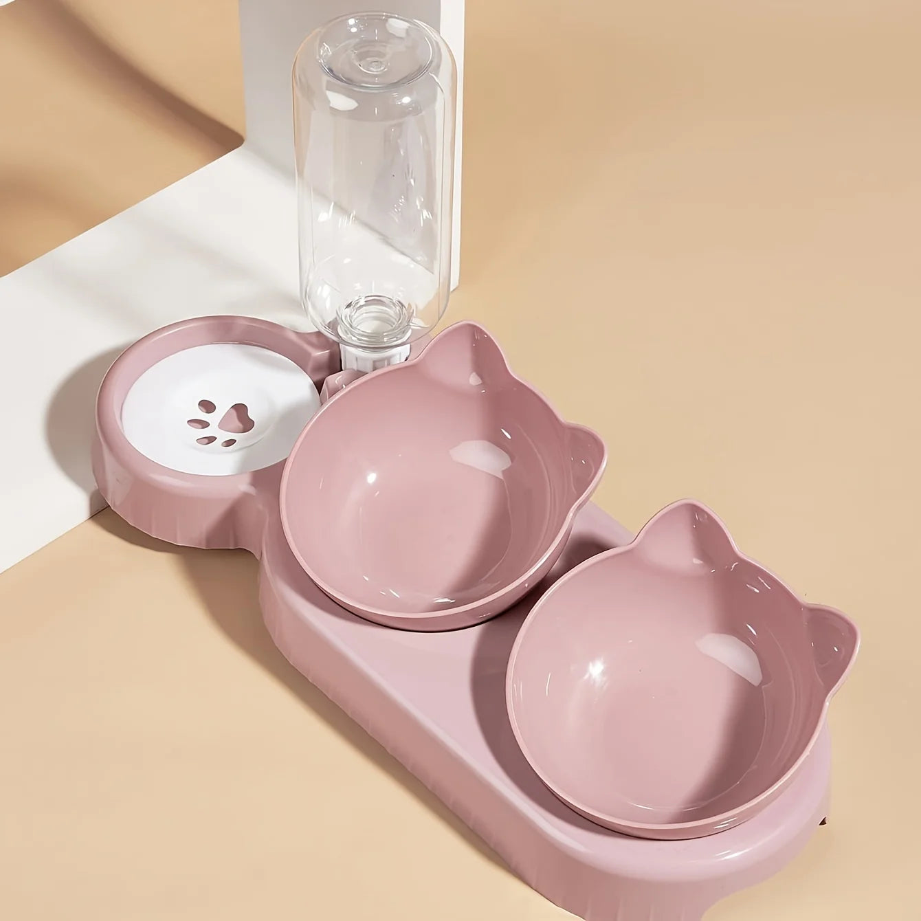 Cat Water Bowls With Gravity Water Dispenser For Neck Protection