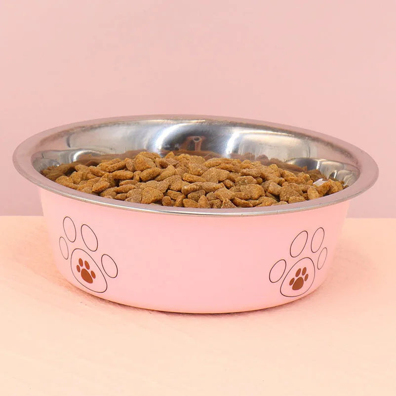 High-concerned Stainless Steel Footprint Dog Bowl Anti-Tip