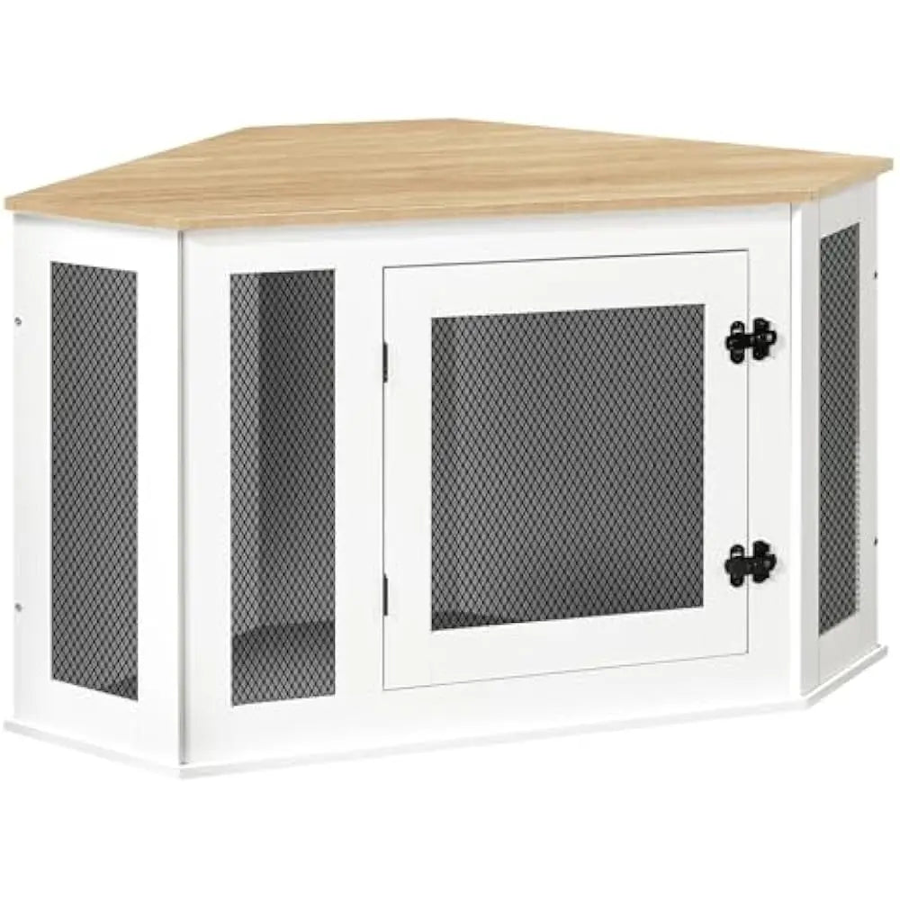 Corner Dog Crate Furniture End Table Decorative Indoor Kennel