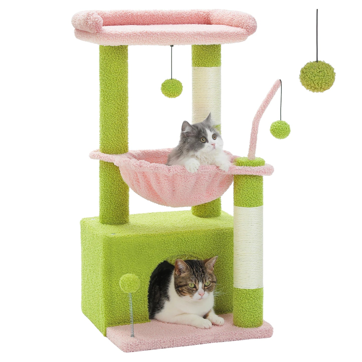 PAWZ Road 4 In 1 Cat Tree With CondoHideaway HammockNest