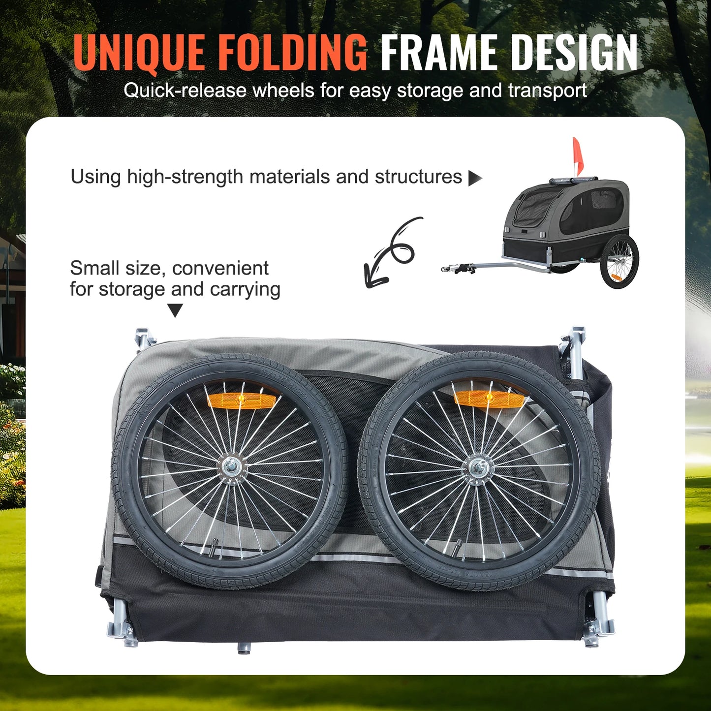 Dog Bike Trailer DT810 Pet Carrier Cart With Wheels