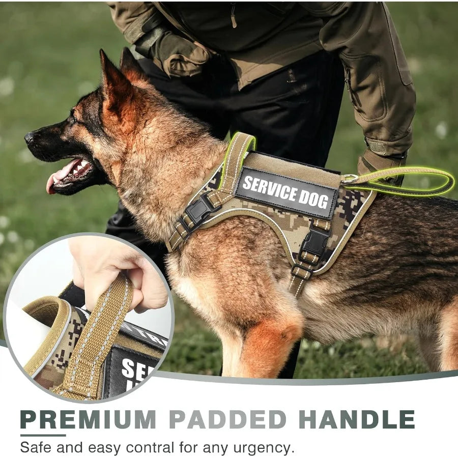 Hign-concerned Tactical Dog Harness With Handle And Molle System
