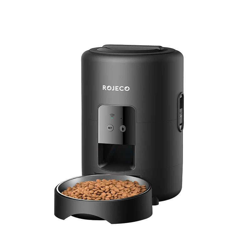 ROJECO Automatic Cat Feeder Smart Kibble Dispenser With WiFi App