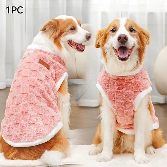 NONECN Winter Warm Flannel Dog Sweater Coat for Pets