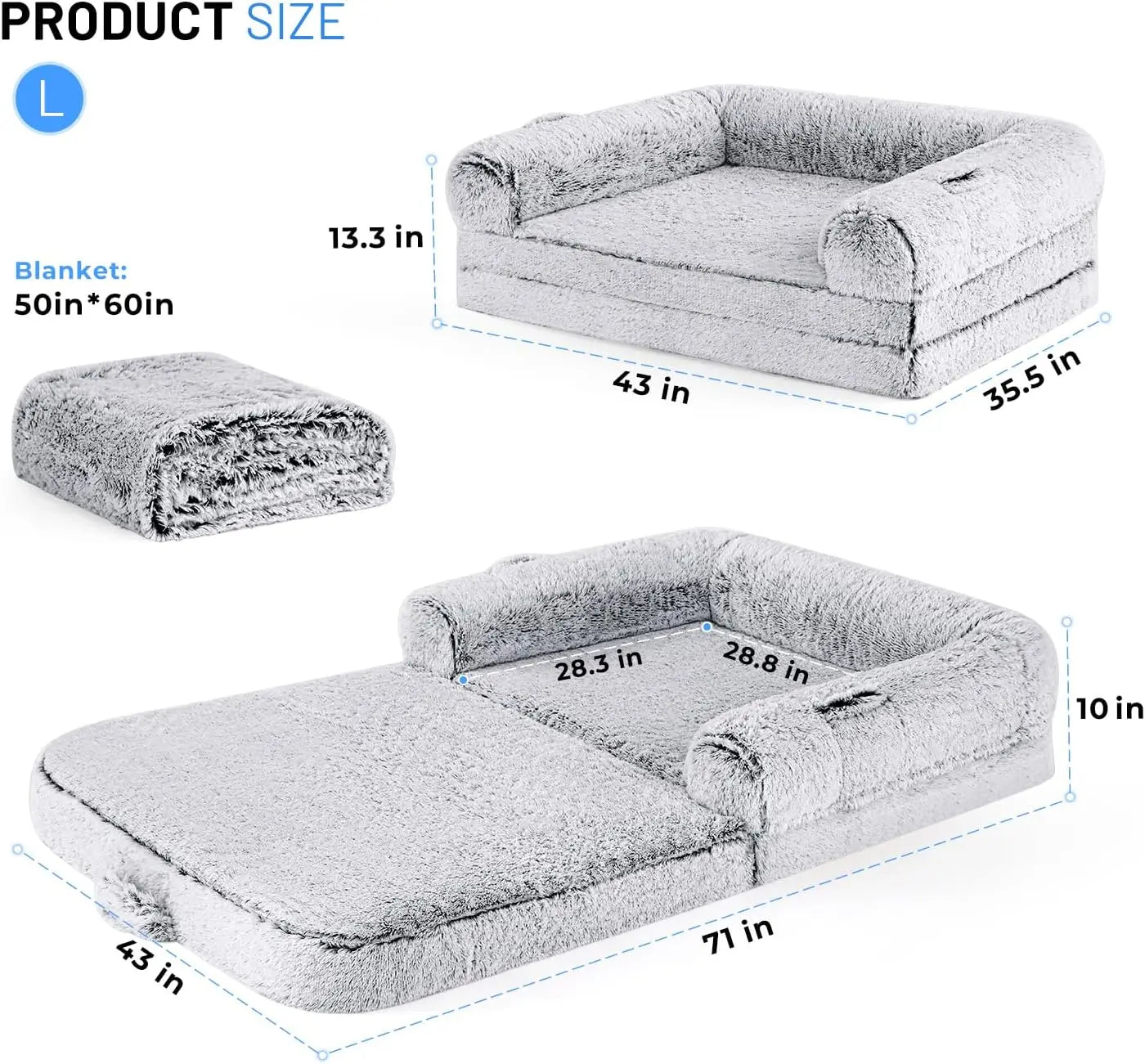 Human Dog Bed For Adults Foldable Giant Pet Bed Premium