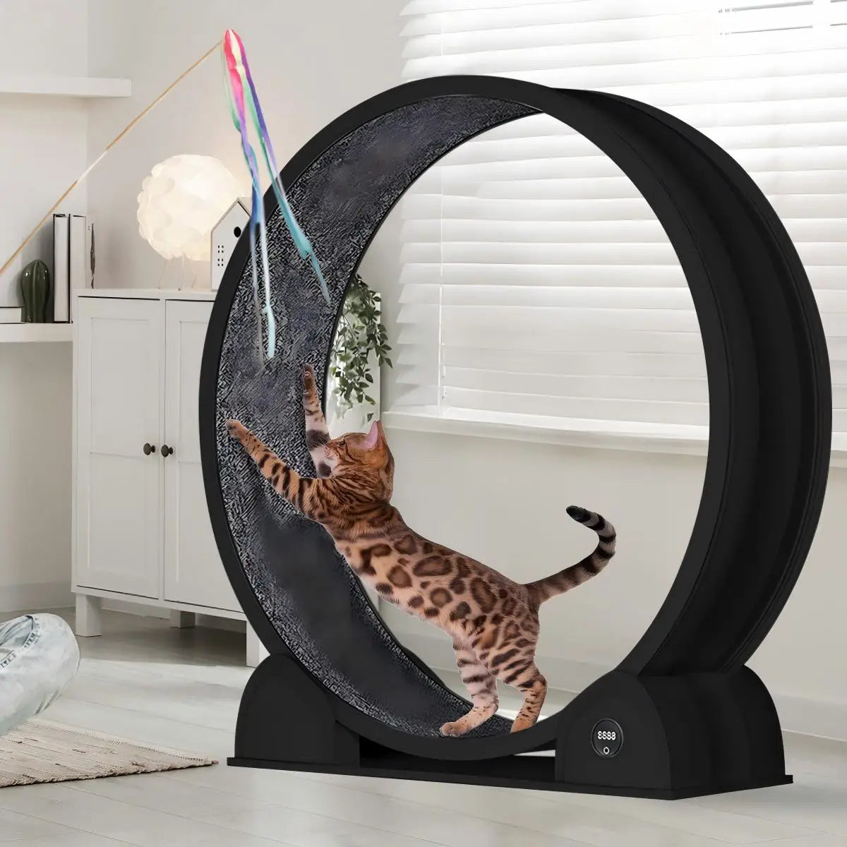 HiMISS Cat Exercise Wheel With Smart Pedometer Tracker
