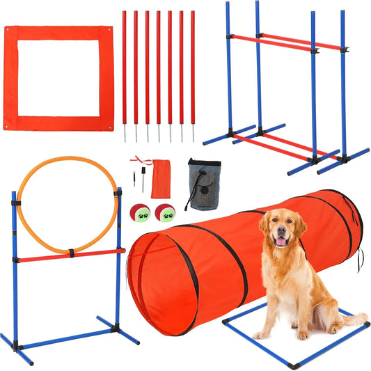 HiMIS Dog Agility Set 87 Piece Obstacle Course Kit
