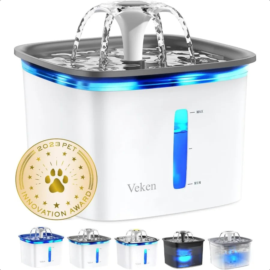 Veken Automatic Pet Fountain With Replacement Filters