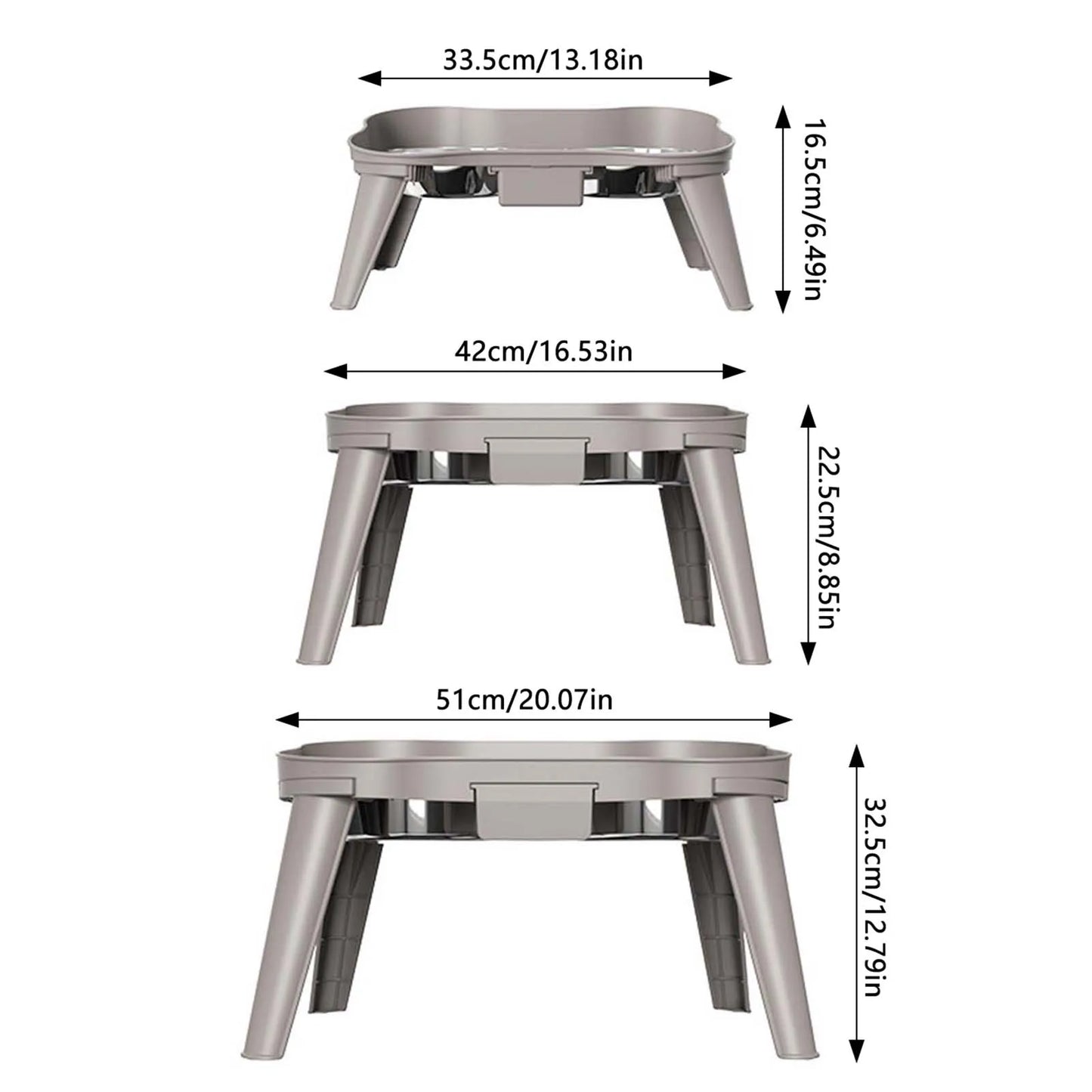 Elevated Stainless Steel Dog Feeder Bowl No Spill No Slip