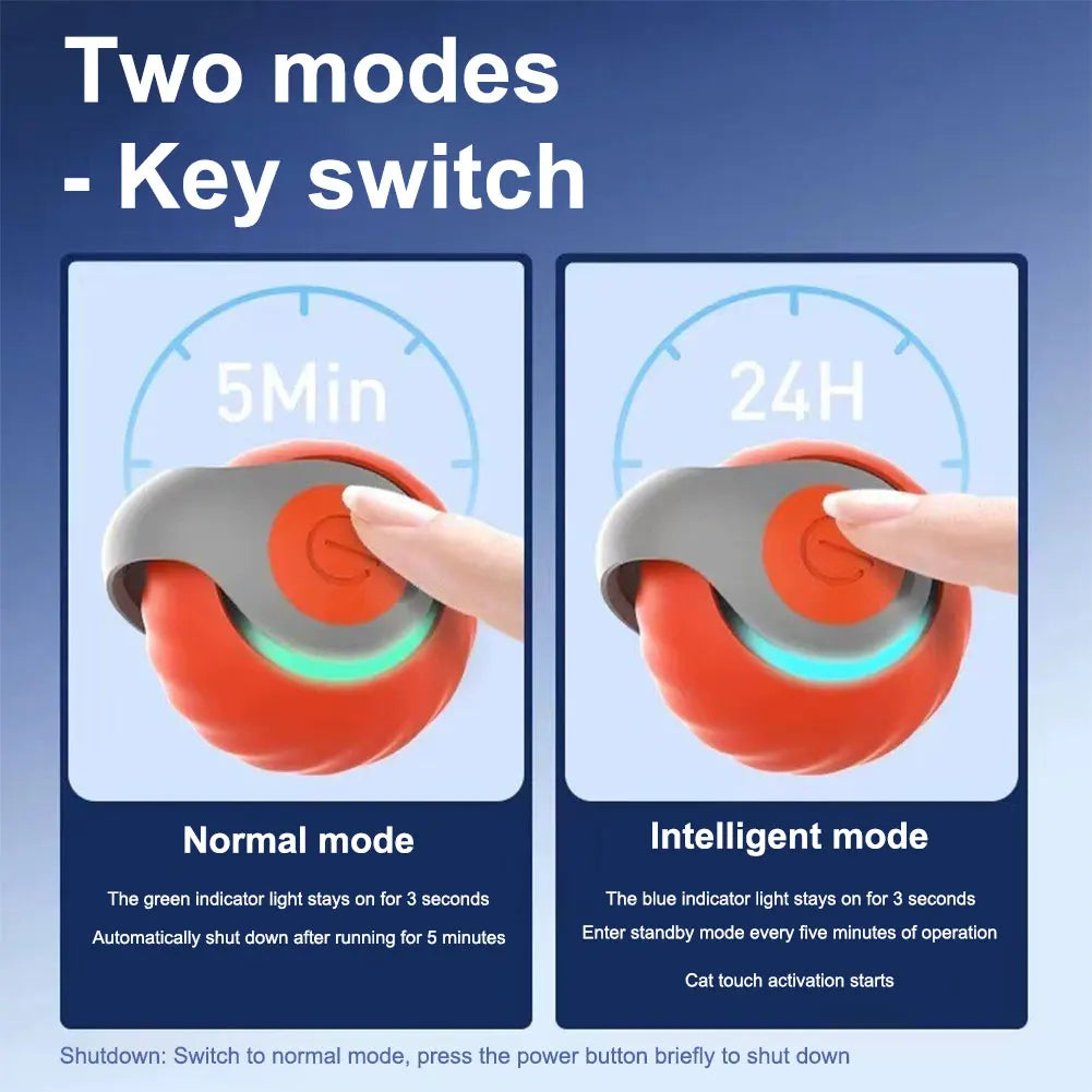 Automatic Moving Cat Toy Ball Interactive Rechargeable Pet Toy