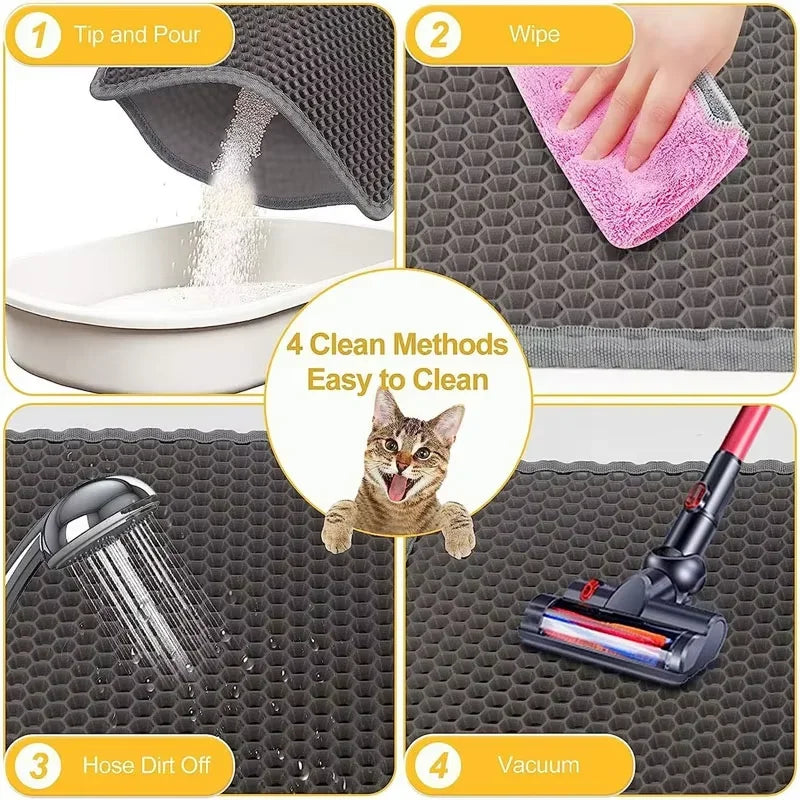 CN Cat Litter Mat Waterproof Double Layer Trapping Pad