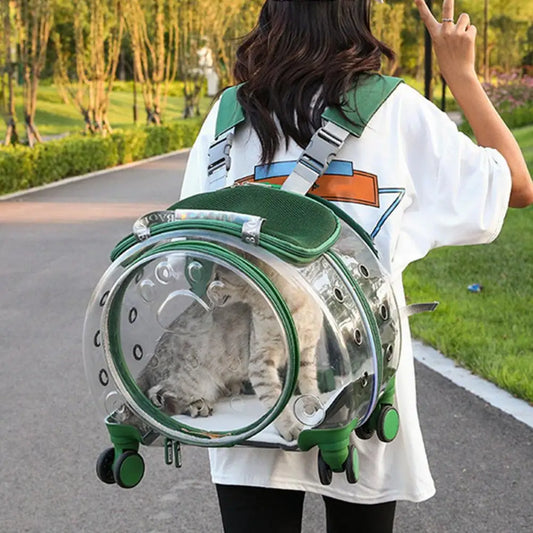 Pet Trolley Case With Ventilation Holes Portable Cat Carrier