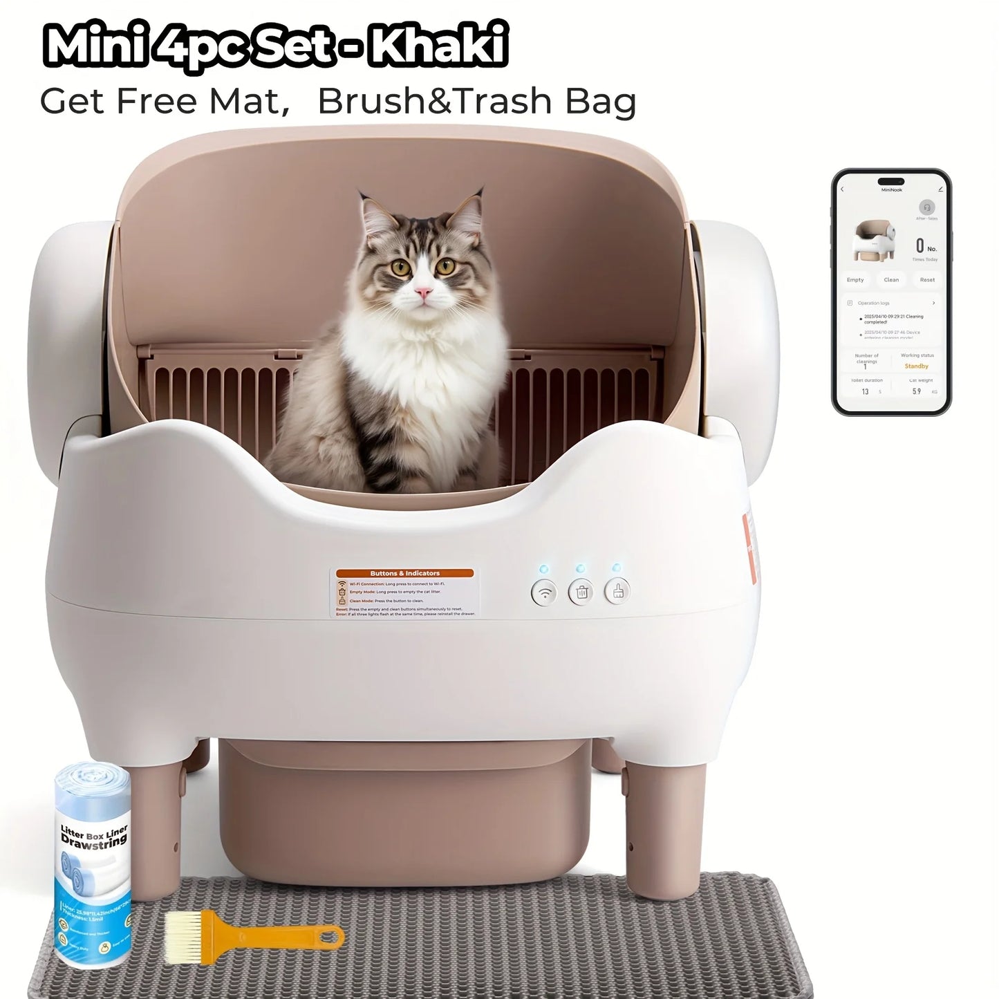 Lunapurr Self Cleaning Automatic Cat Litter Box With App Control