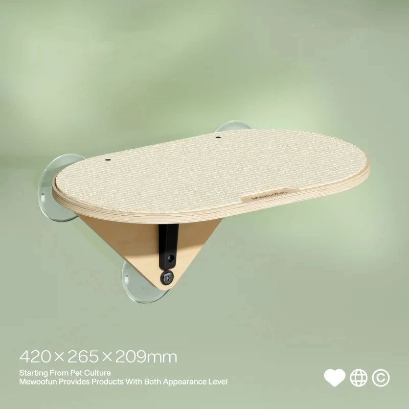 MEWOOFUNCN Cat Window Perch With Climbing Steps And Scratching Post