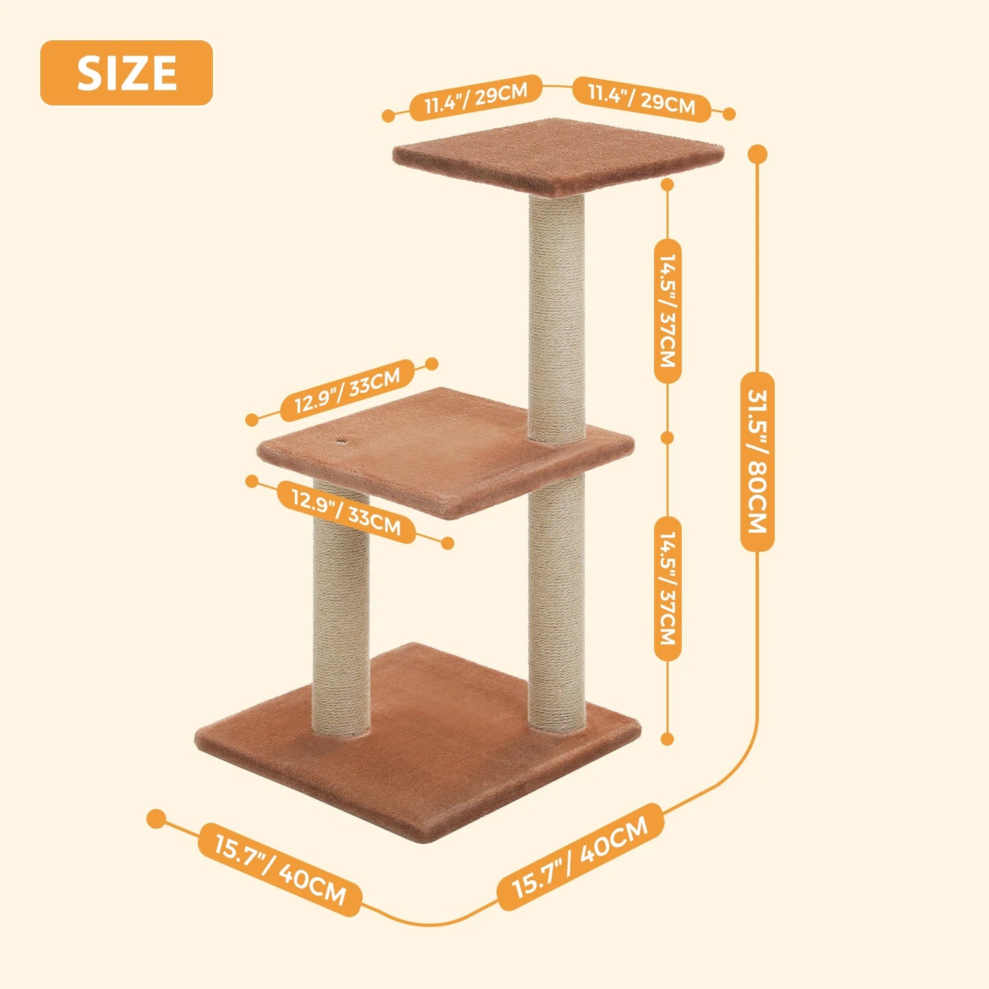 PAWZ Road Cat Tree Tower for Indoor Cats Duo Styles