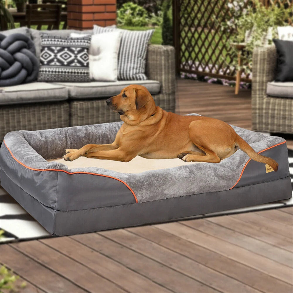 BORWARTCN Waterproof Orthopedic Memory Foam Dog Bed