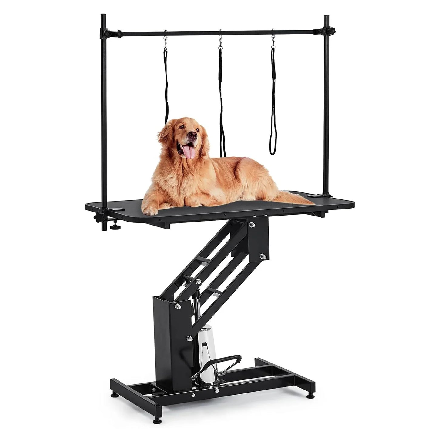 HiMISS Hydraulic Adjustable Dog Grooming Table With Overhead Arm