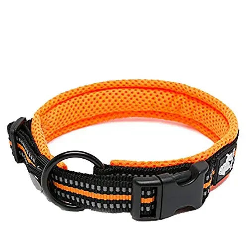 TRUELOVECN Truelove Nylon Adjustable Padded Reflective Heavy Duty Dog Collar
