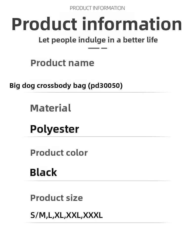 SHANGHUACN Dog Backpack Multi Functional Horizontal Sling Harness