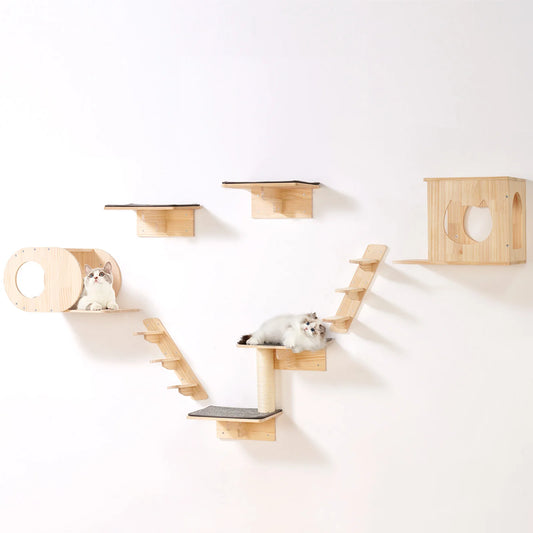SucceBuy Wall Mounted Cat Shelves And Perches For Climbing