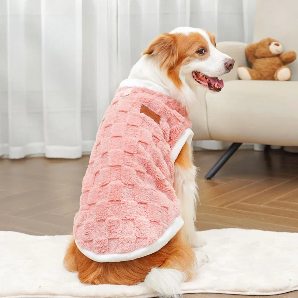 NONECN Winter Warm Flannel Dog Sweater Coat for Pets