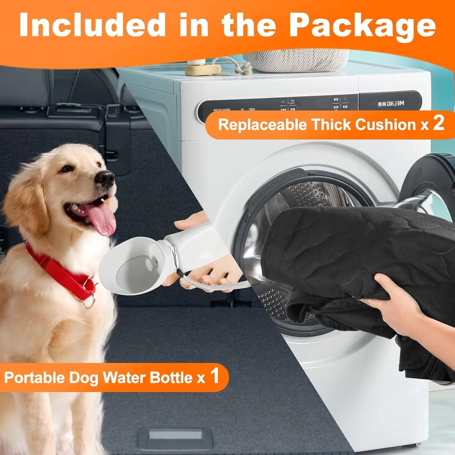 WedyvkoCN Waterproof Dog Car Seat Cover Hammock Rear Seat Protector