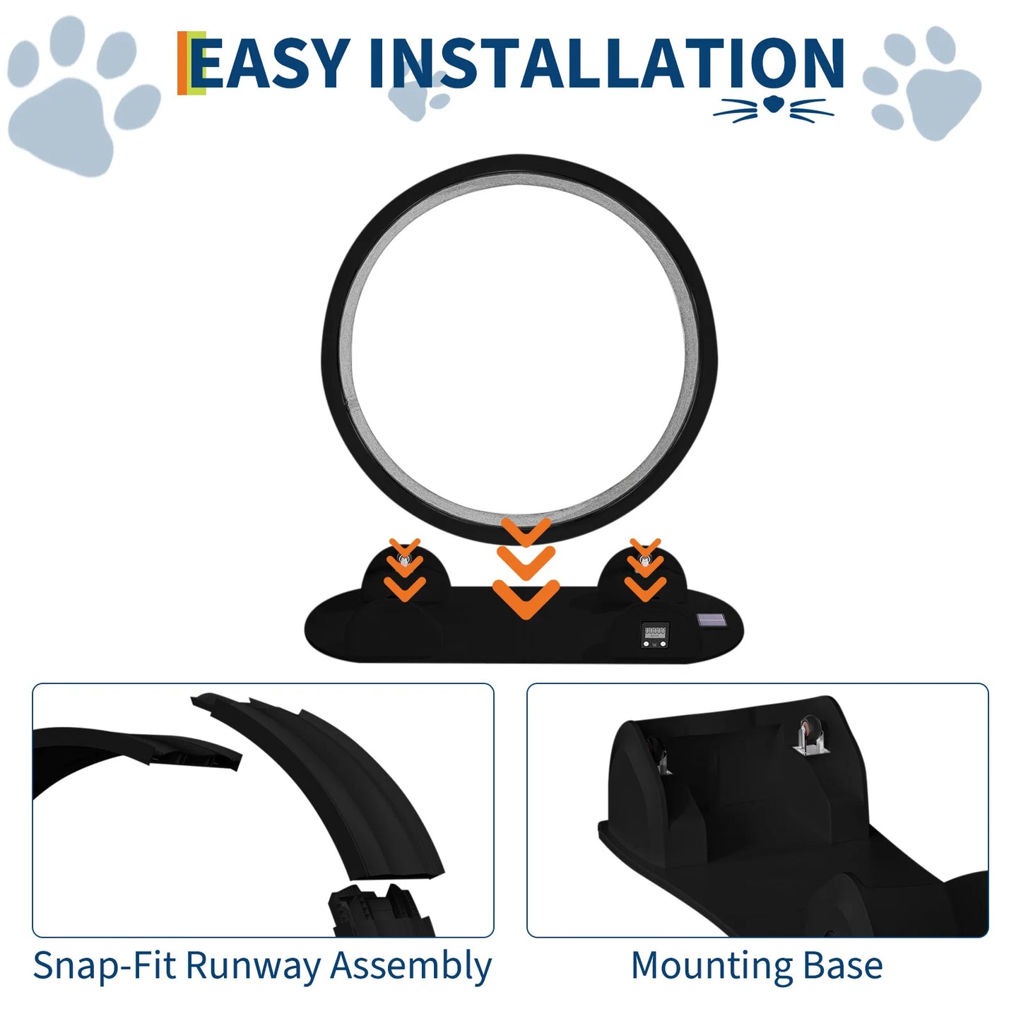 HiMISS Cat Exercise Wheel With Smart Pedometer Tracker