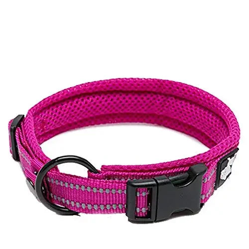 TRUELOVECN Truelove Nylon Adjustable Padded Reflective Heavy Duty Dog Collar