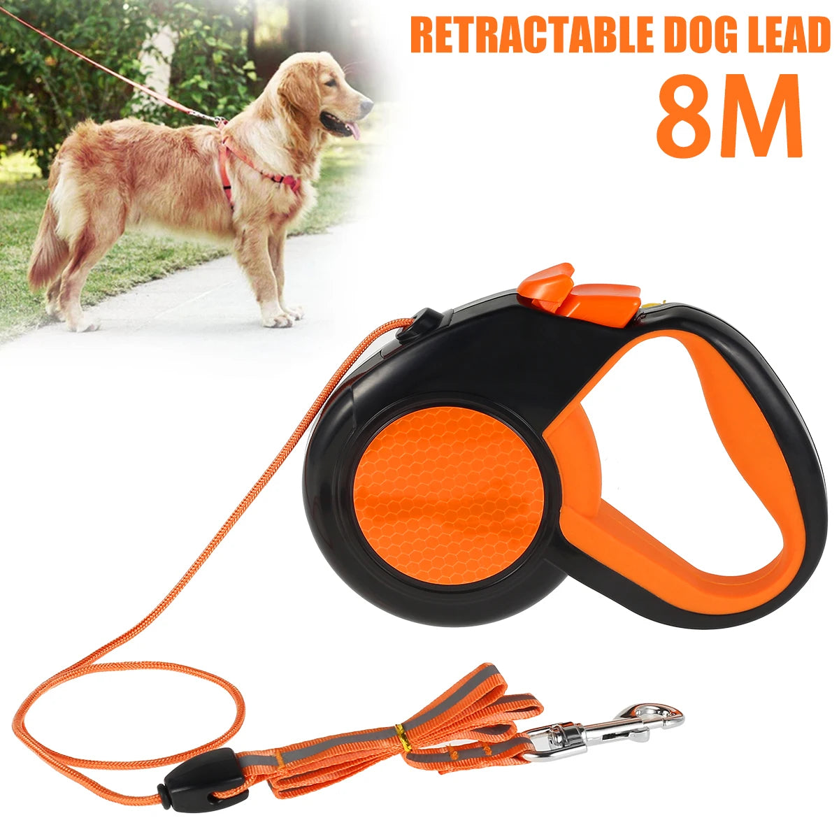 Willstar Retractable Dog Leash Heavy Duty Reflective Tape Non-Slip Handle