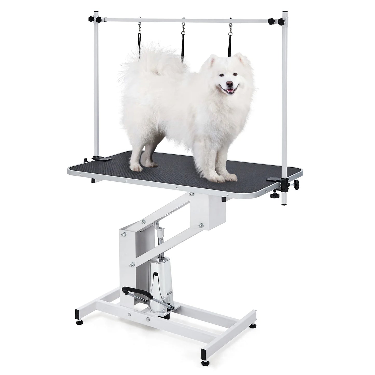 HiMISS Hydraulic Adjustable Dog Grooming Table With Overhead Arm