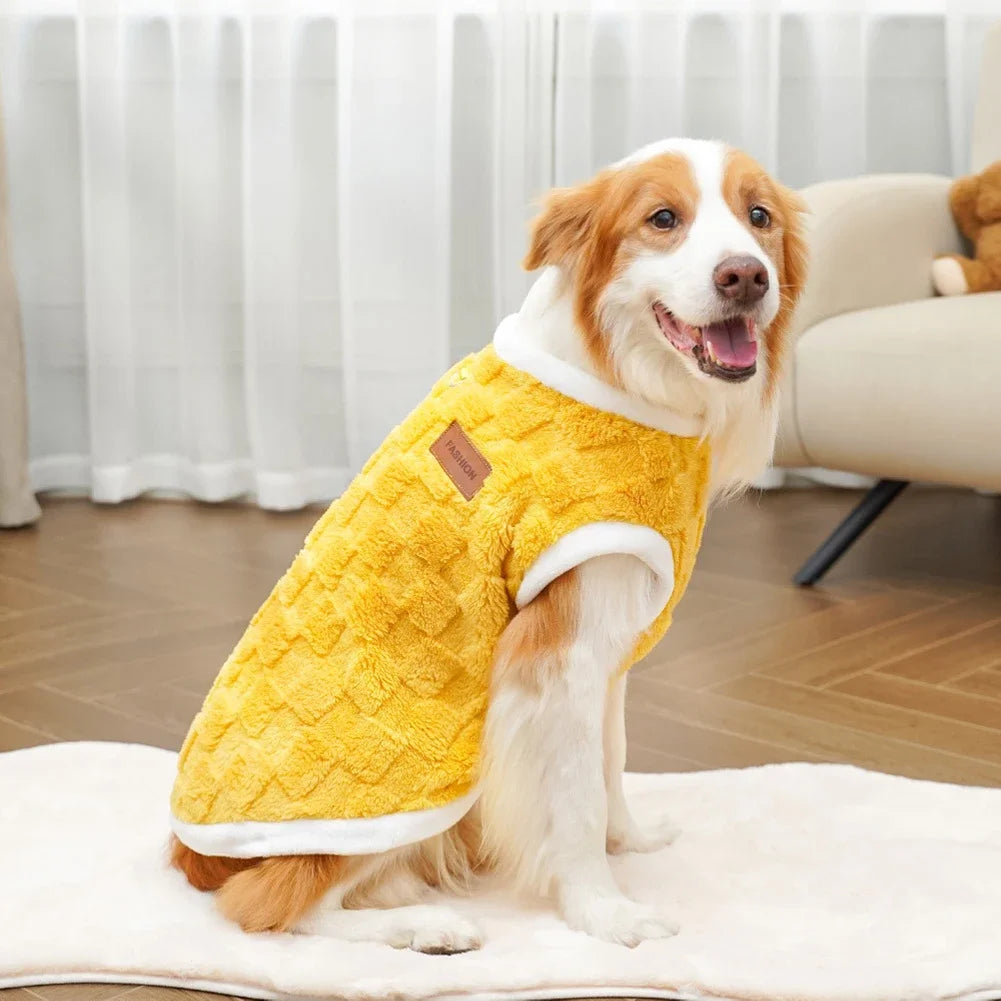 NONECN Winter Warm Flannel Dog Sweater Coat for Pets