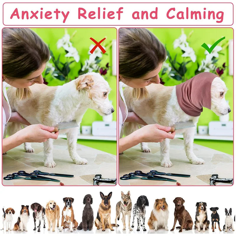 Dog Grooming Earmuff Headband Warm Noise Cancel Ear Cover