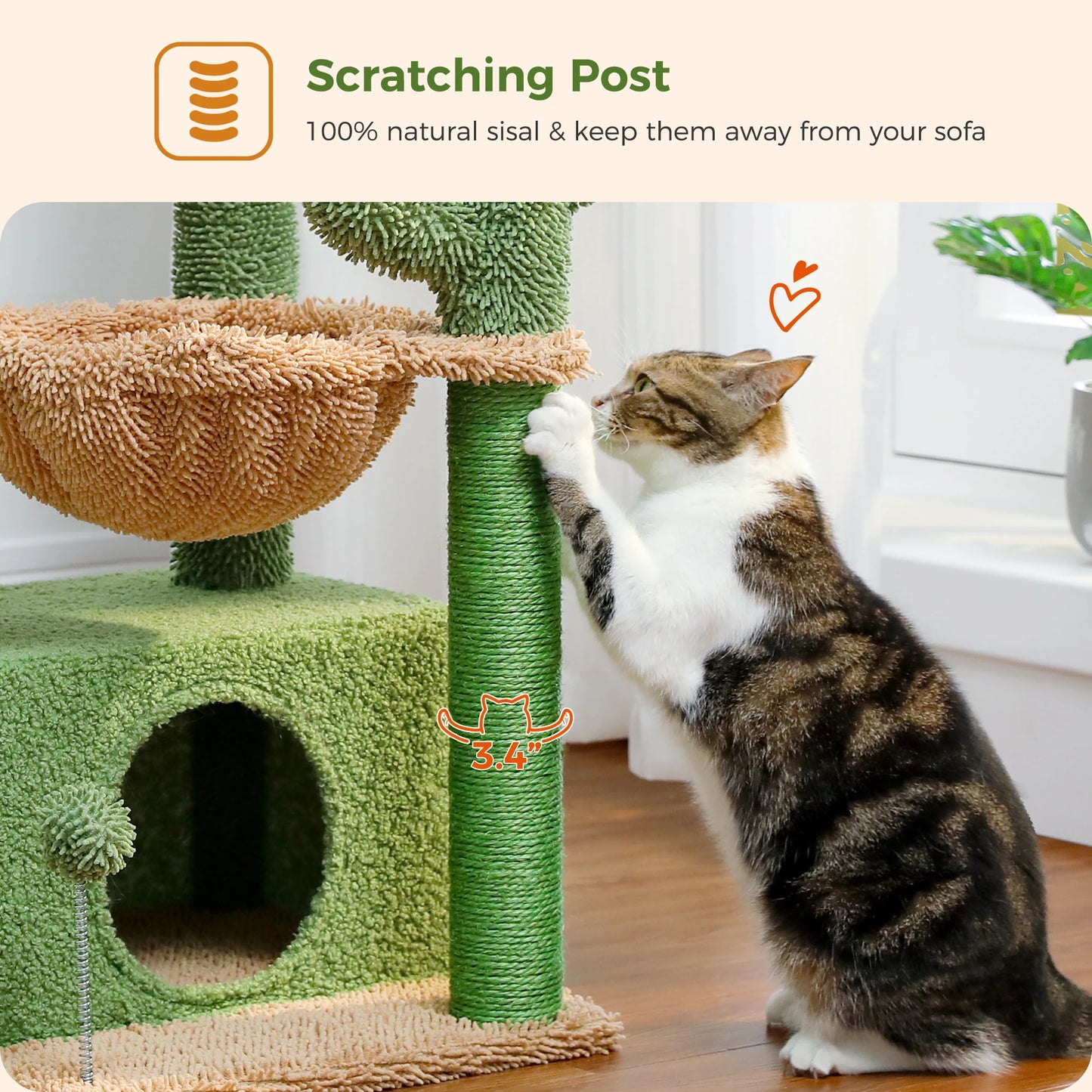 PAWZ Road 4 In 1 Cat Tree With CondoHideaway HammockNest