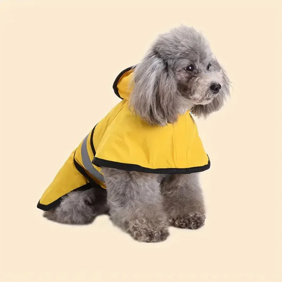 High-concerned Waterproof Windproof Dog Raincoat With Adjustable Fit
