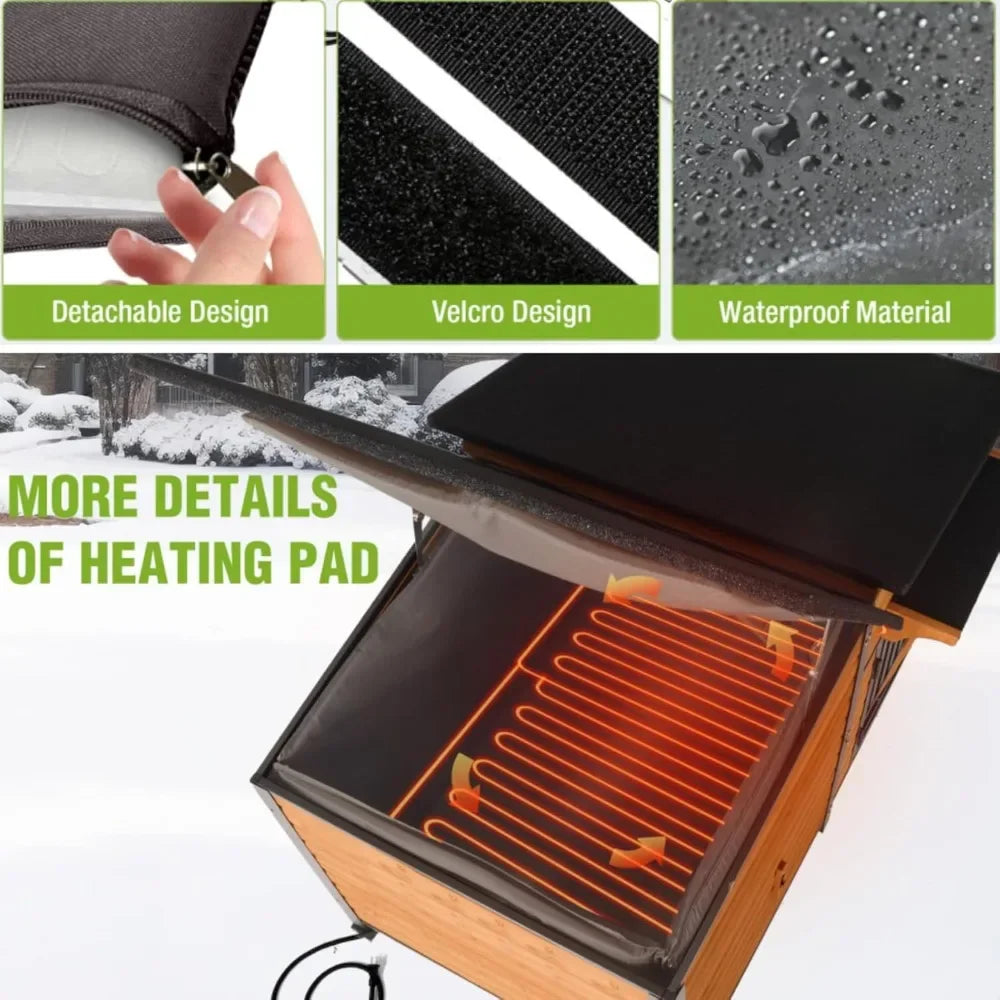 High Concerned Heated Outdoor Dog House With Heating Pad