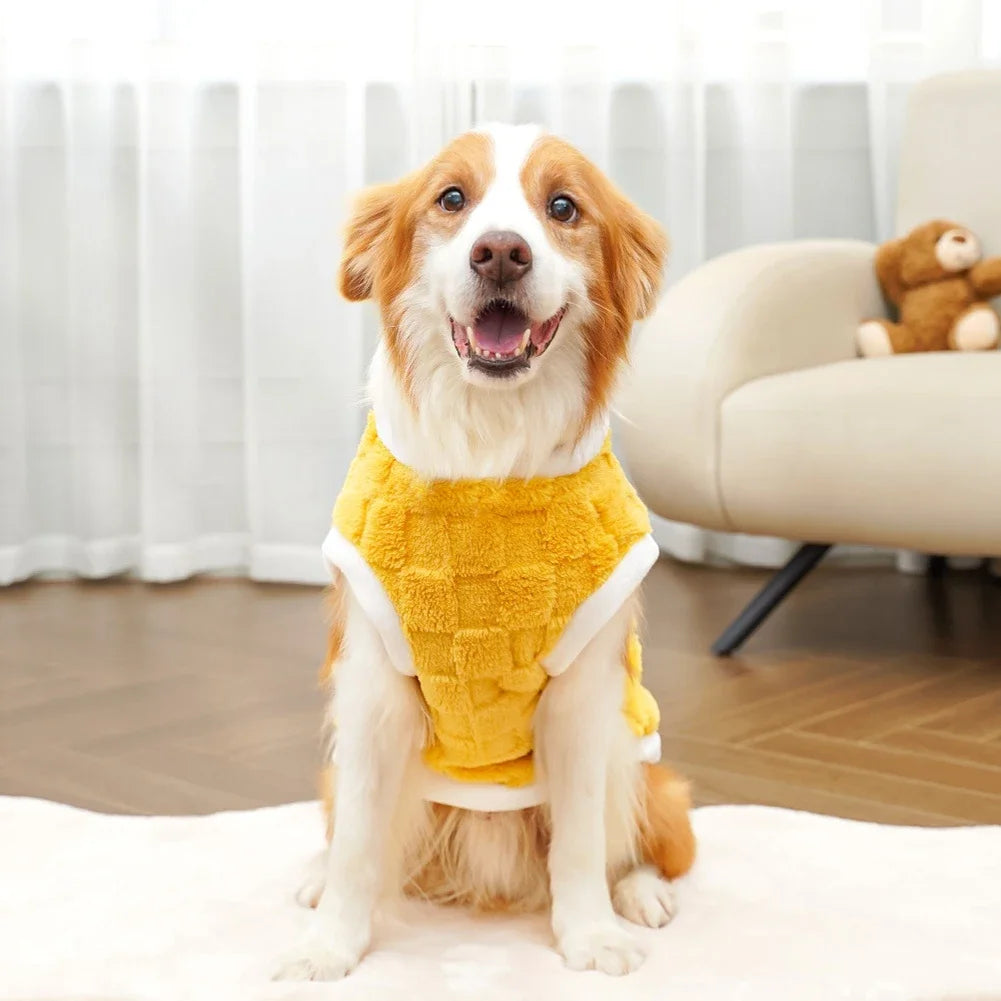 NONECN Winter Warm Flannel Dog Sweater Coat for Pets