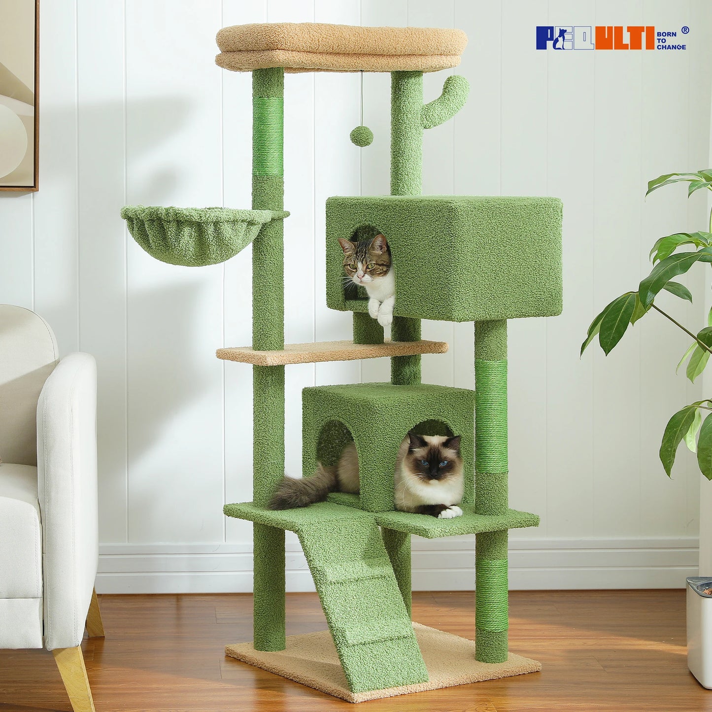 PETEPELACN Luxury Multi Level Cat Tree Tower With Cat Condo