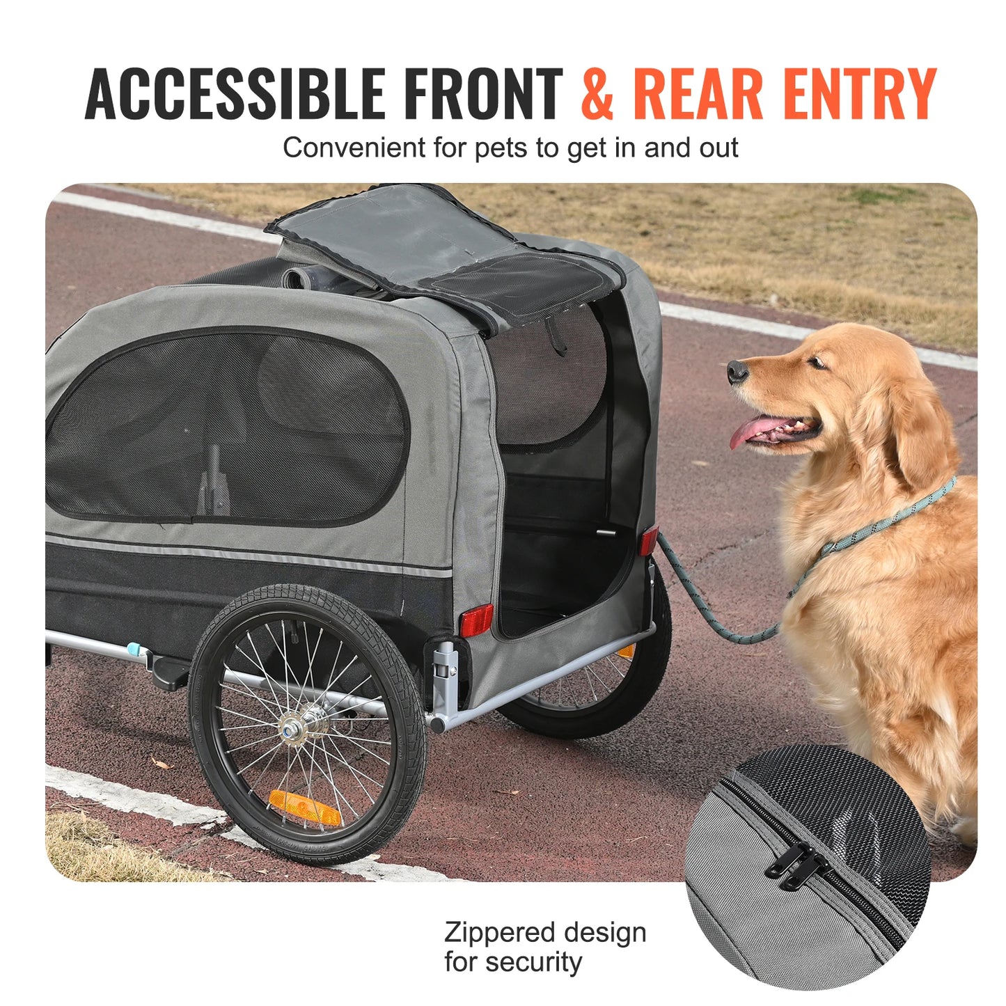 Dog Bike Trailer DT810 Pet Carrier Cart With Wheels