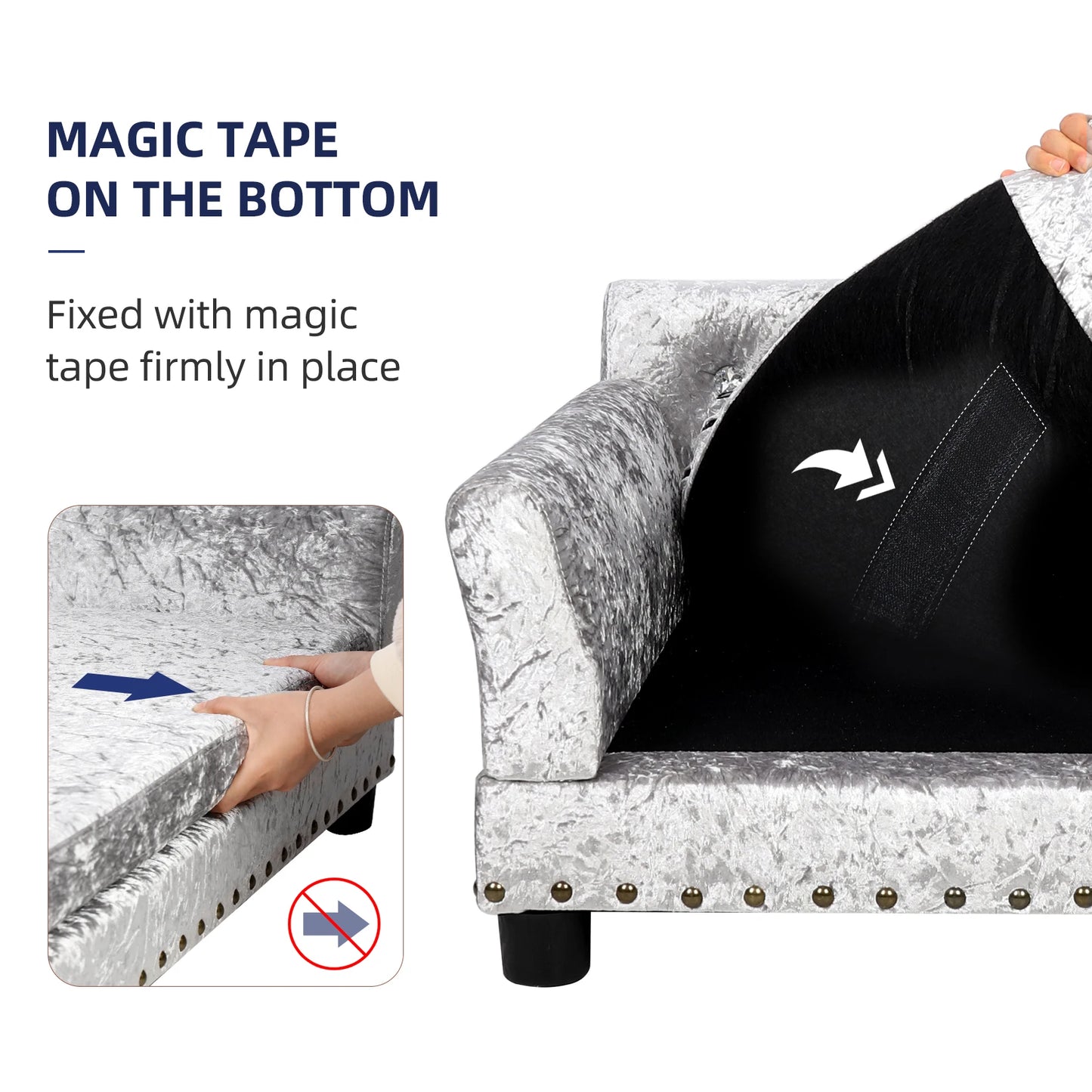 BORWARTCN Heavy Duty Pet Sofa Bed For Dogs And Cats