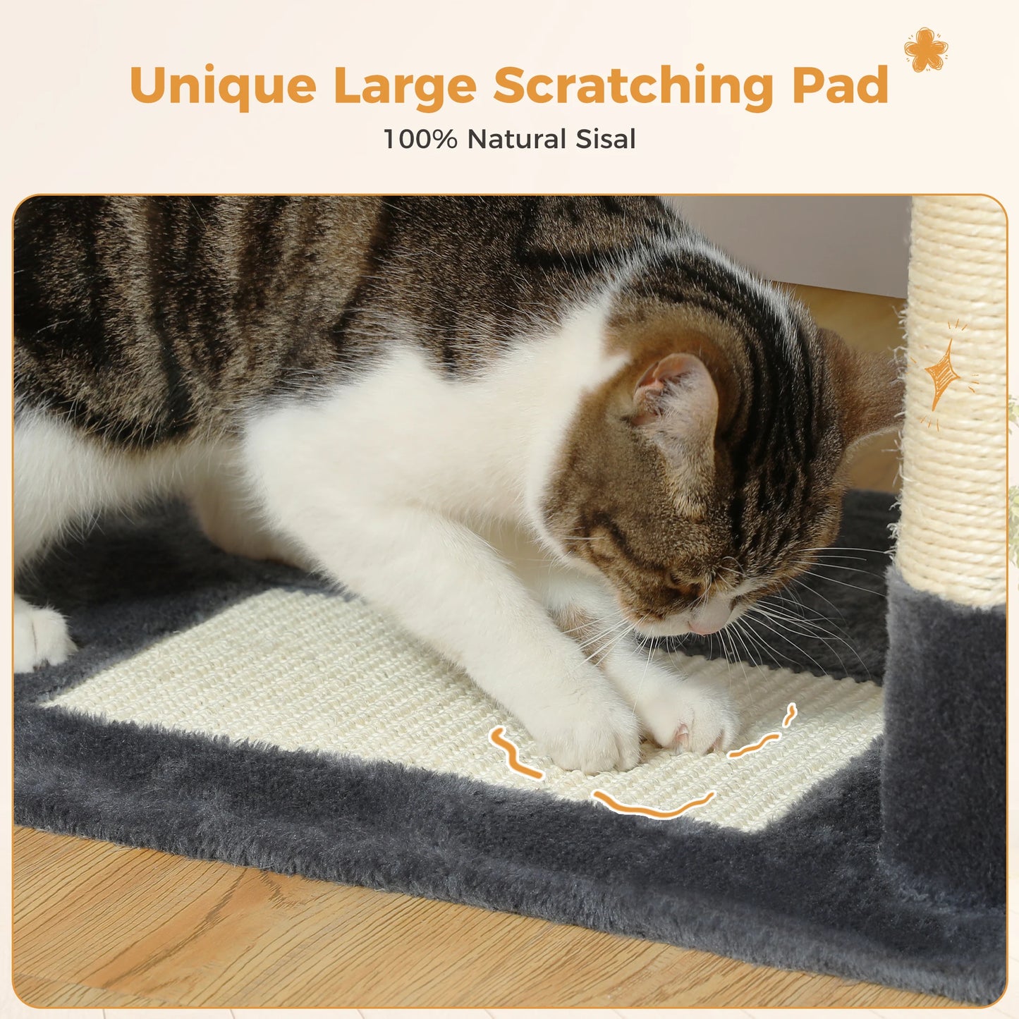 PAWZ Road Large Cat Tree Tower With Sisal Scratching Posts