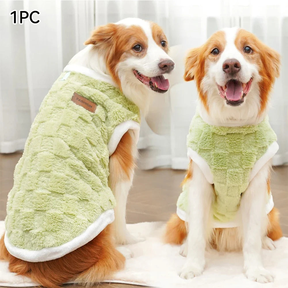 NONECN Winter Warm Flannel Dog Sweater Coat for Pets