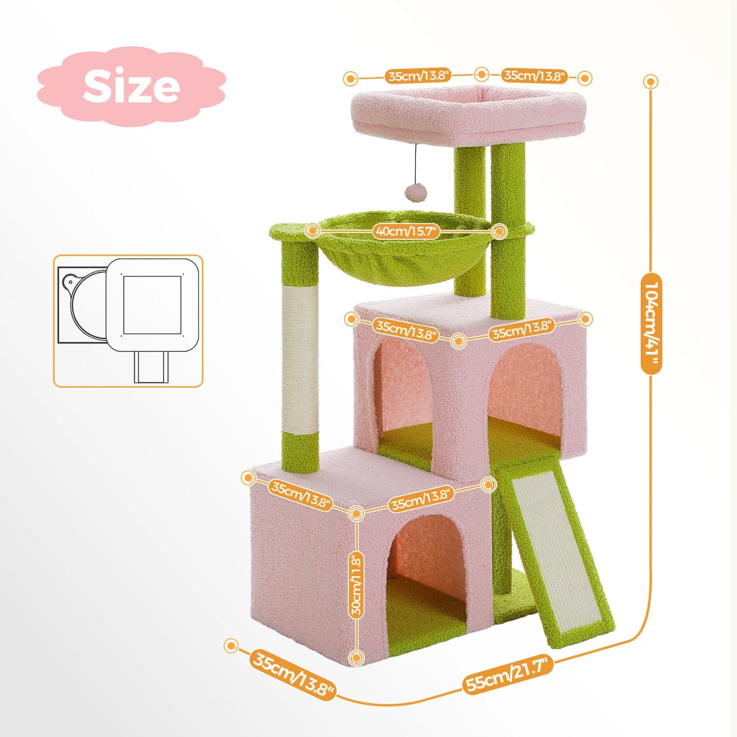 PAWZ Road Cat Tree Multi Level Cat Tower With Condos