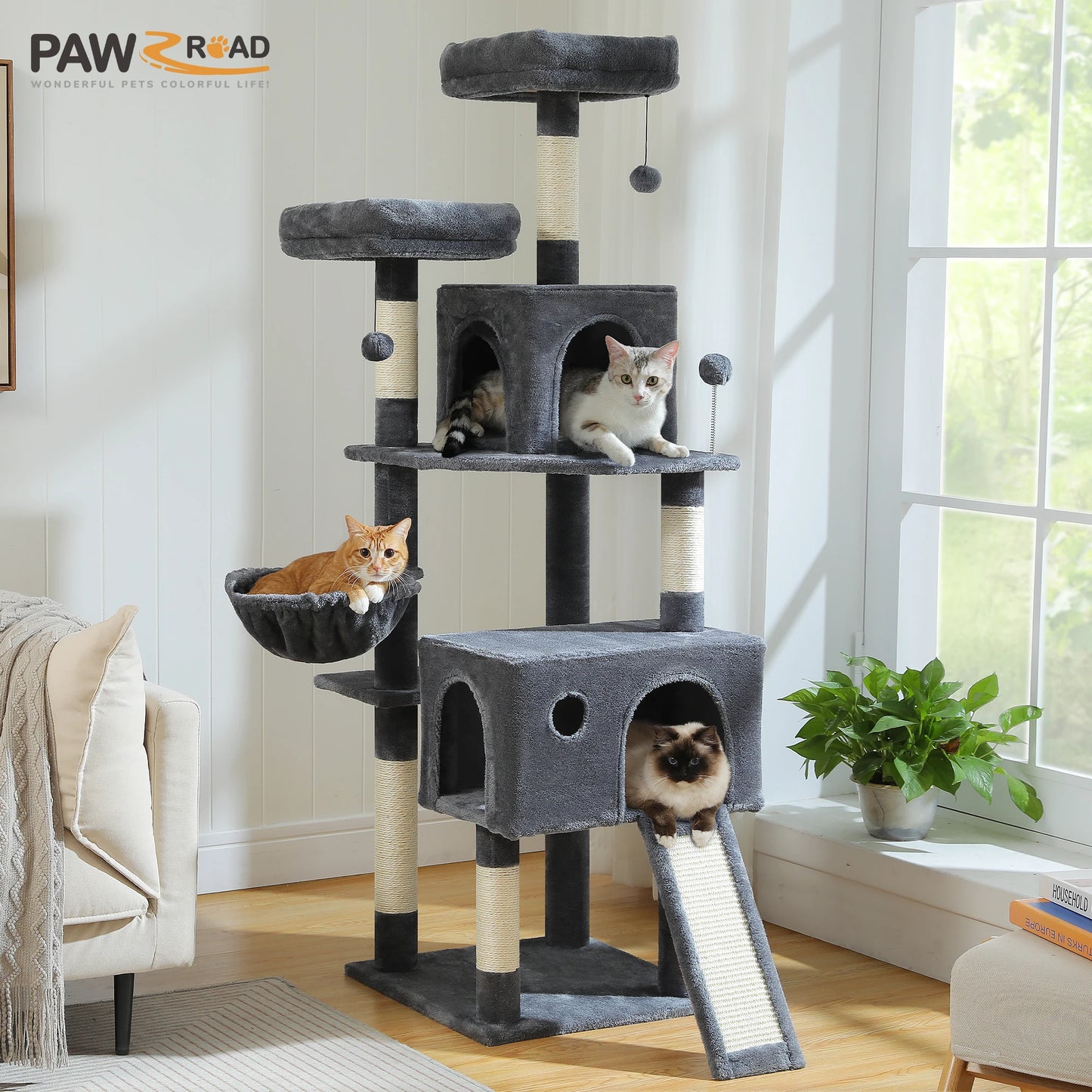PAWZ Road Multi Level Cat Tree Sisal Scratching Post