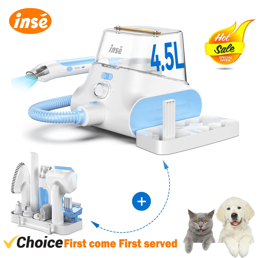 INSE P30 Ultra Quiet Pet Grooming Vacuum For Dogs Home