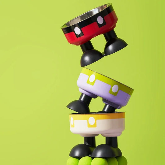 High Leg Neck Protecting Stainless Steel Pet Bowl For Dogs