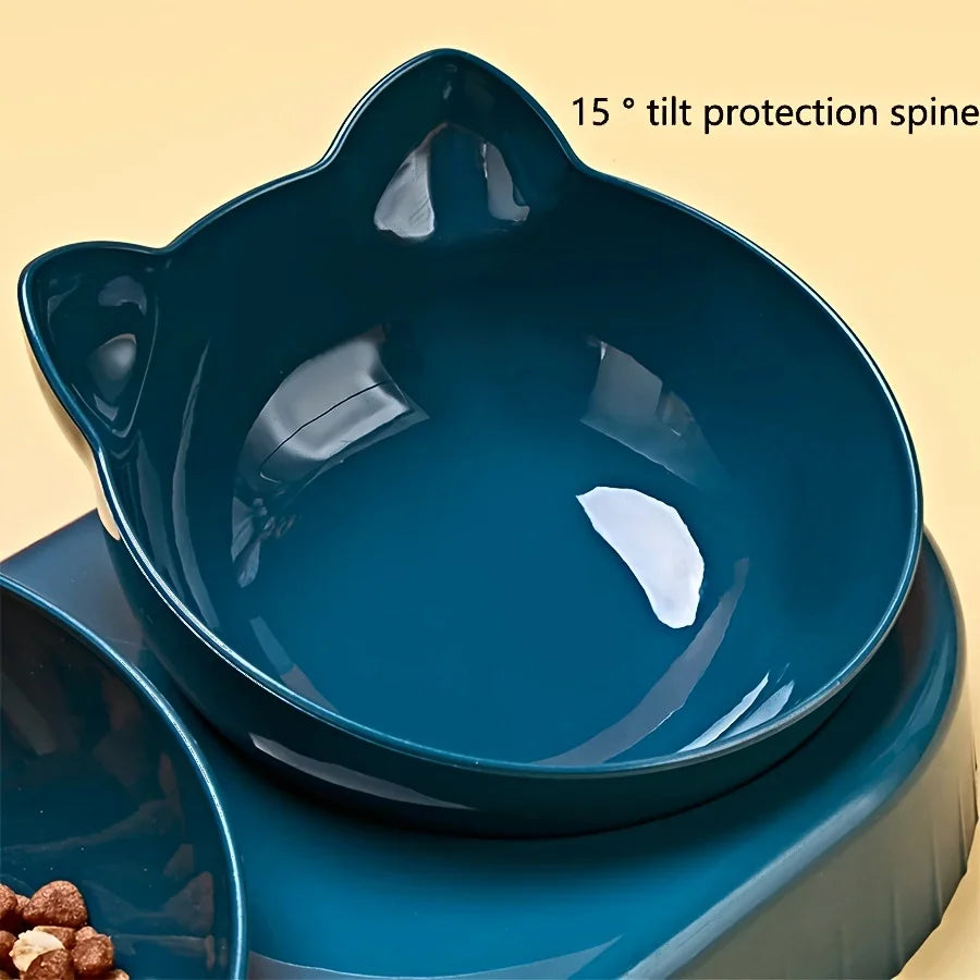 Cat Water Bowls With Gravity Water Dispenser For Neck Protection