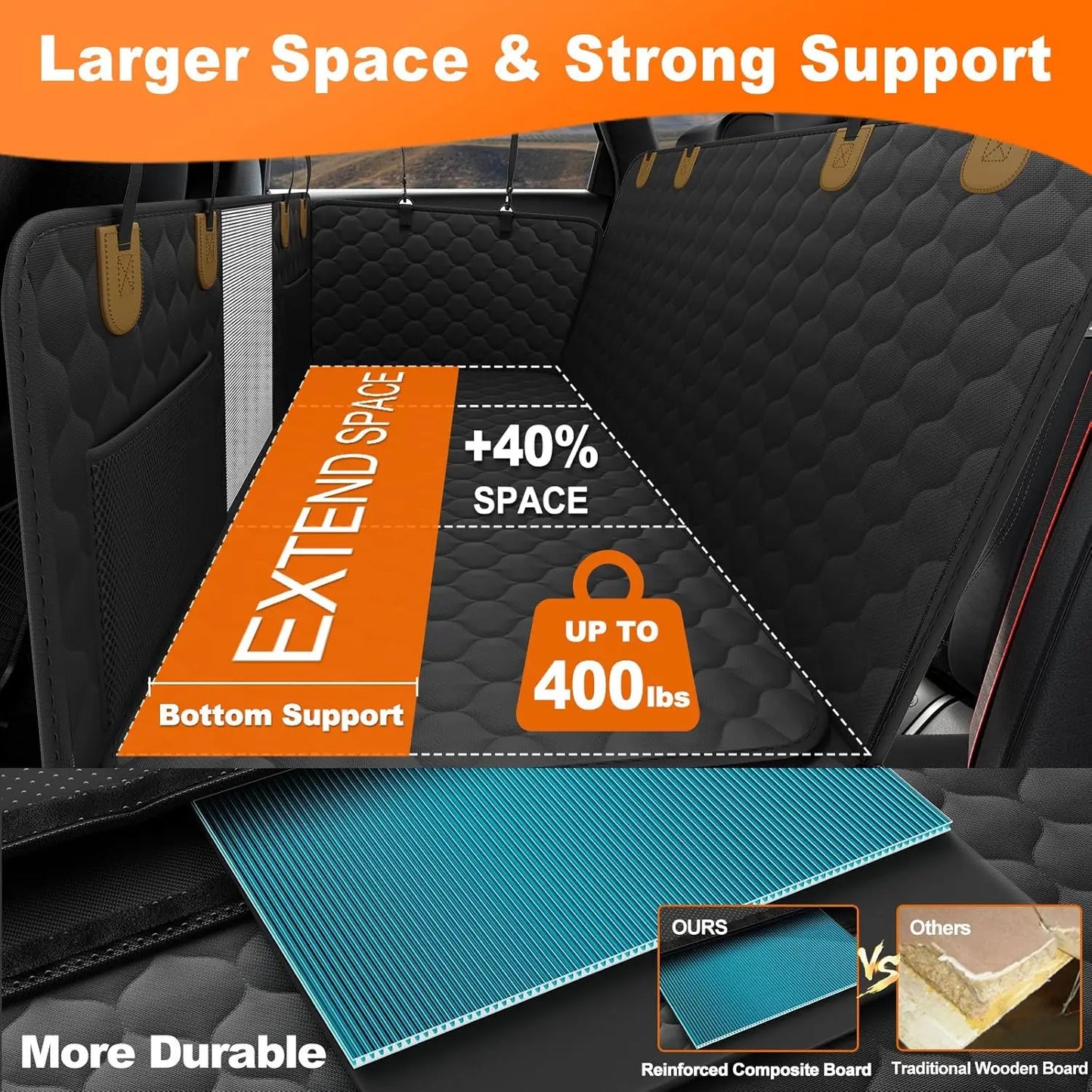 WedyvkoCN Waterproof Dog Car Seat Cover Hammock Rear Seat Protector