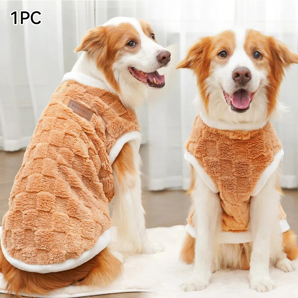 NONECN Winter Warm Flannel Dog Sweater Coat for Pets